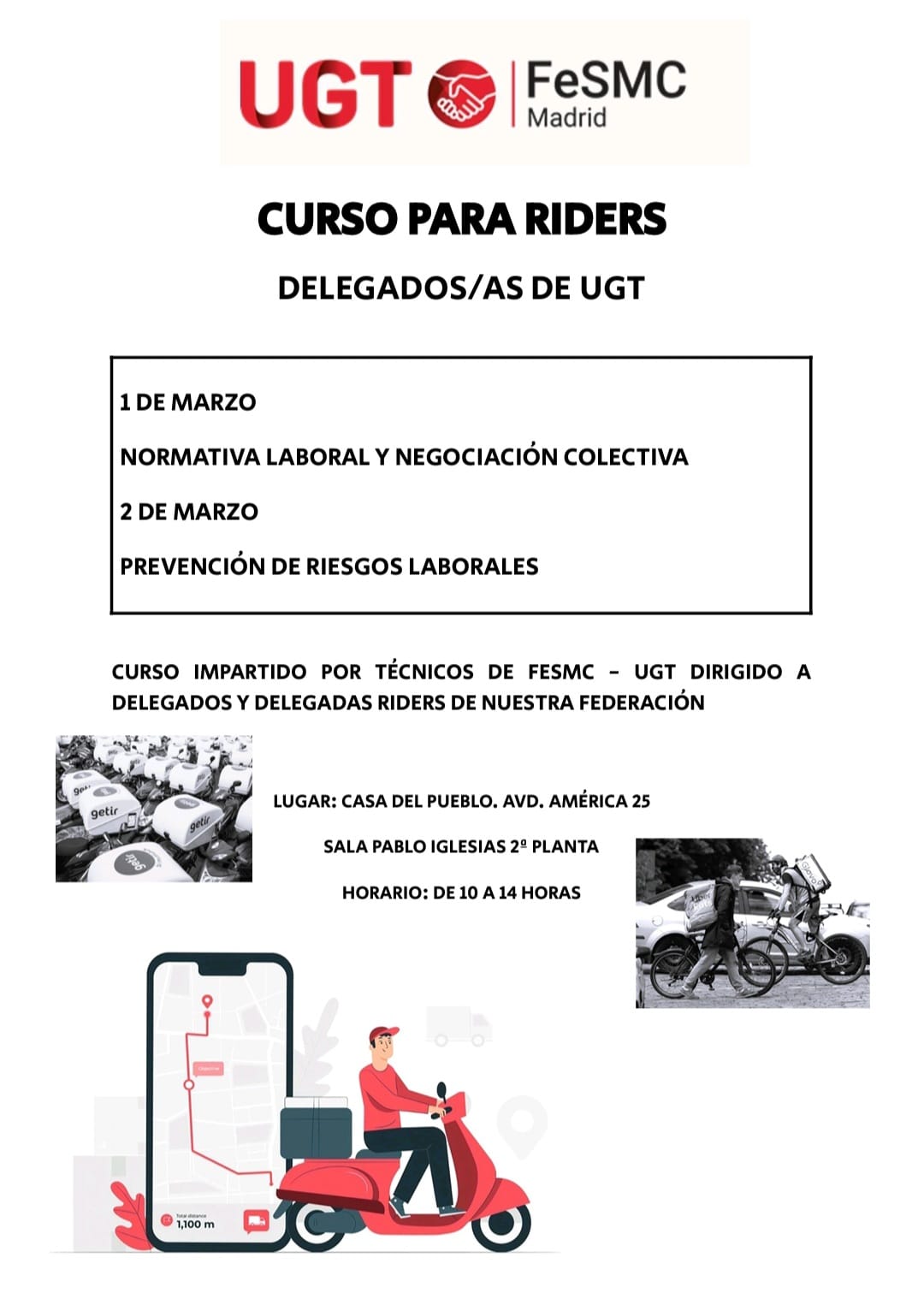 cartel curso RIDERS 2023